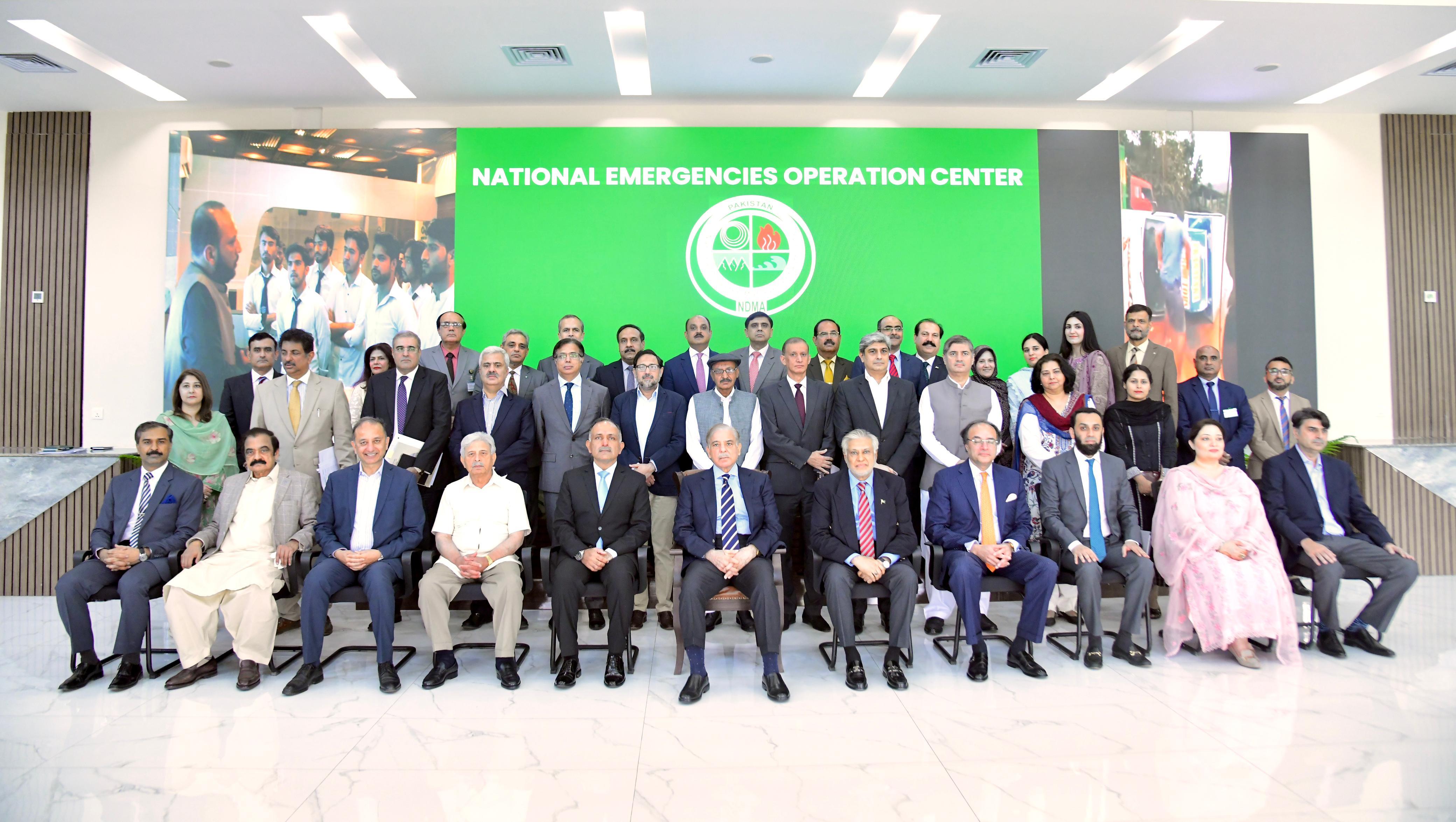 20-06-2024, Prime Minister Muhammad Shehbaz Sharif Visit to National Emergencies Operation Center at NDMA HQs